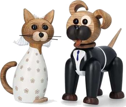 Spring Copenhagen Wooden Figures Happy & Lucky Brudepar