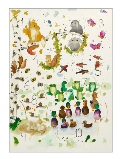 Poster & Frame Et Lille Atelier Kids Tall Plakat Multi Patterned 50x70cm