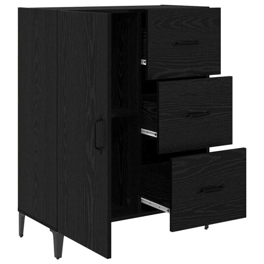 Serviesskap Svart Eik 69,5 x 34 x 90 cm Konstruert tre Serviesskap Svart Eik 69,5 x 34 x 90 cm Konstruert tre