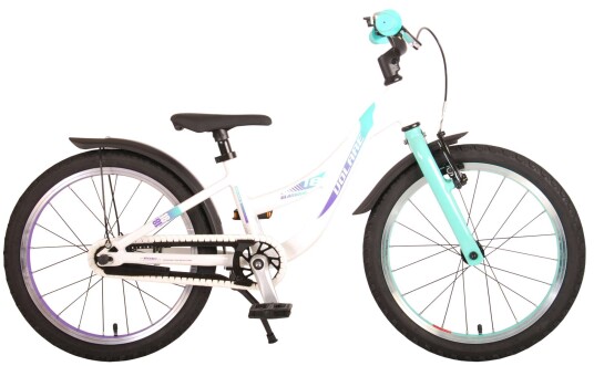 Volare Children's Bicycle 18" Glamour Pearl White/Green 21876