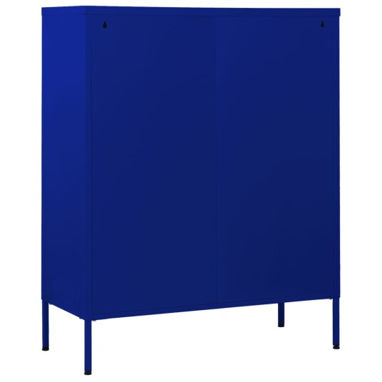 vidaXL Kommode marineblå 80x35x101,5 cm stål