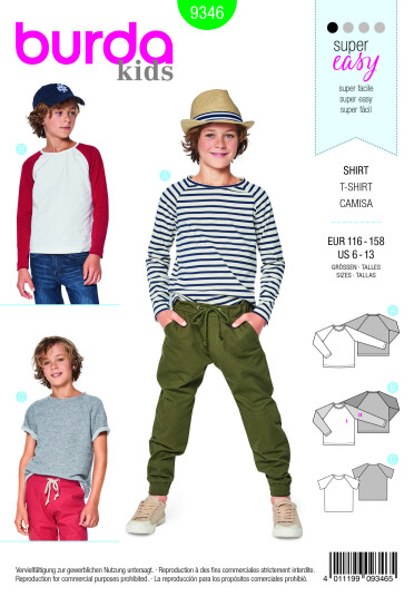 Burda 9346 - Tynne gensere EUR: 116-158, US: 6-13