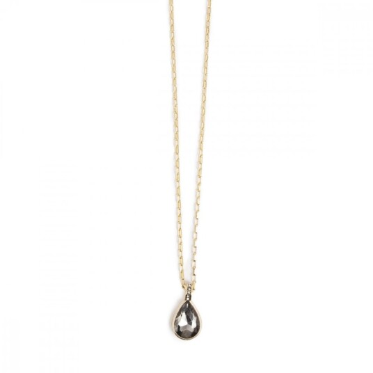A&C Oslo Kort kjede sparkling drops sort gull