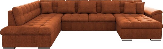 Dynir Sofa med Sjeselong og Divan 4 seter   Oransje