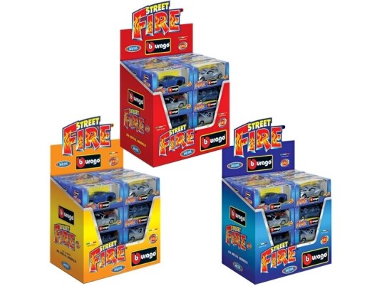 Bburago 1:43 Street Fire Asst Dispenser Bburago 1:43 Street Fire Asst Dispenser
