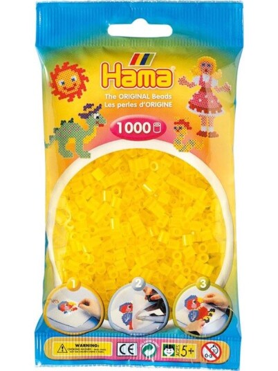 Hama Ironing beads-Gul transparent (014) 1000pcs.