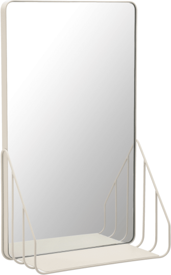 Scandi Living Nod speil med hylle 30x50 cm Beige