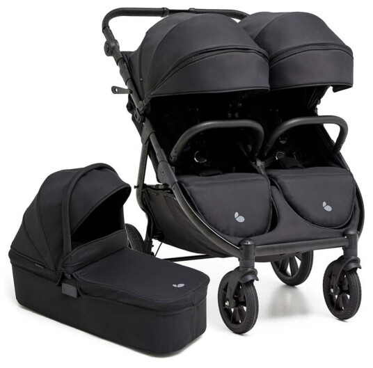 Beemoo BFF60 2 Søskenvogn + Liggedel Night Black