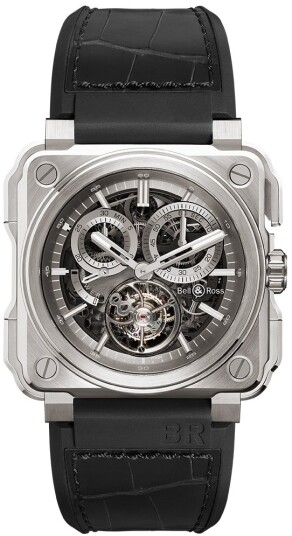 Bell & Ross Herreklokke BRX1 CHTB TI BR X1 Tourbillon Lær Ø45 mm