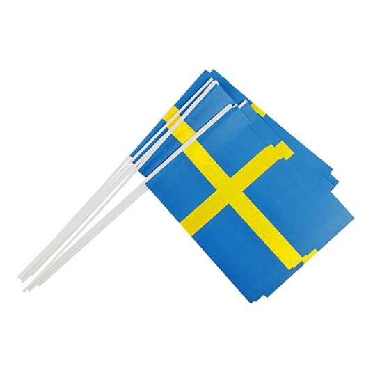 Cc Papirflagg Sverige - 10-pakning