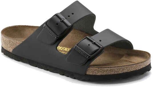 Birkenstock Unisex Arizona Natural Leather Regular Black 50