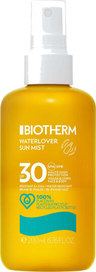 Biotherm Waterlover Sun Mist SPF 30 Spray 200 ml - Vannbestandig Solkrem for Voksne
