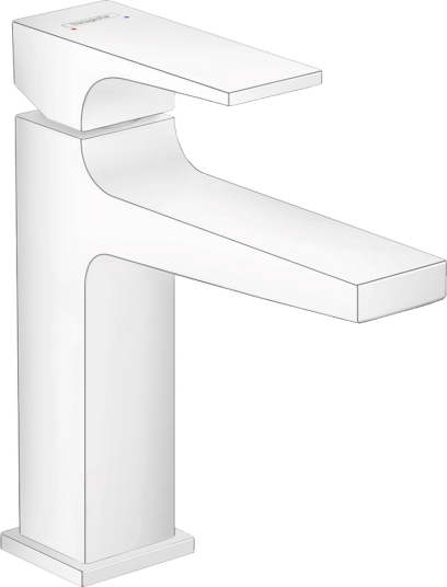Hansgrohe Metropol servantbatteri 110 Med bunnventil, Hvit Matt Hansgrohe Metropol servantbatteri 110 Med bunnventil, Hvit Matt