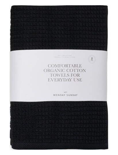 Monday Sunday Trista 2-Pack Black Monday Sunday BLACK 50X100CM