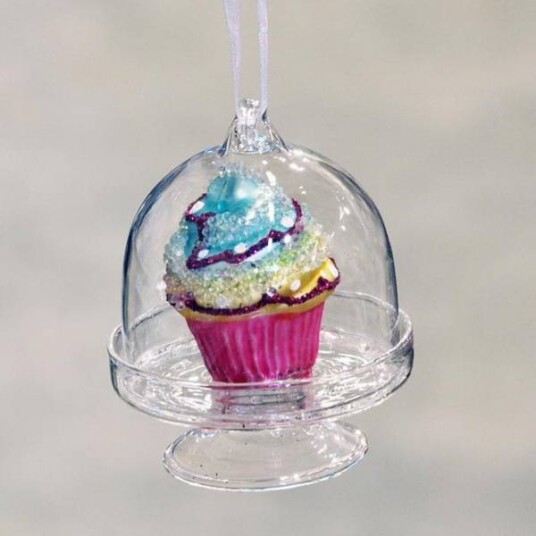 Julepynt hengende muffins blå