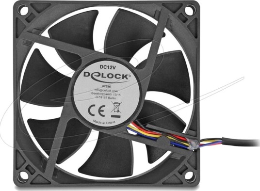 Delock Kabinettvifte Axial 80mm Svart Delock Kabinettvifte Axial 80mm Svart