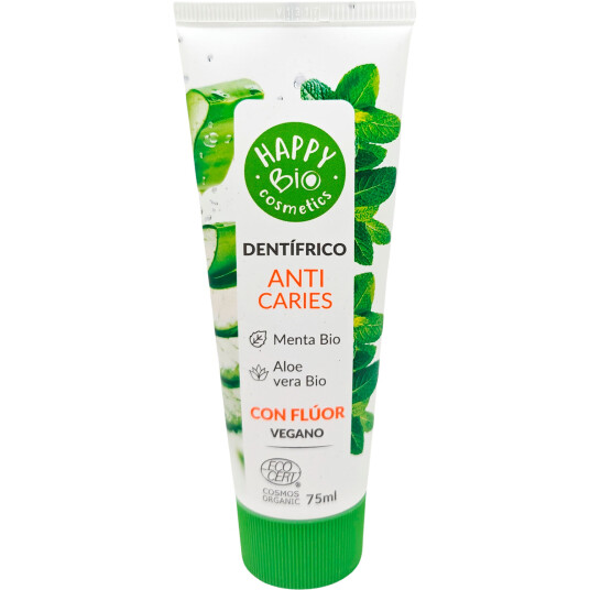 Økologisk Fluor Tannpasta HAPPY BIO Anticaries 75 ml. Økologisk Fluor Tannpasta HAPPY BIO Anticaries 75 ml.