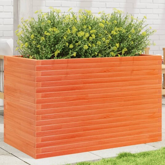 Plantekasse voksbrun 110x60x68,5 cm heltre furu