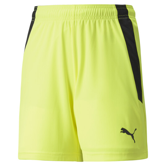 Puma teamLIGA Shorts Jr, fotballshorts junior 164 Yellow Alert-puma Bl
