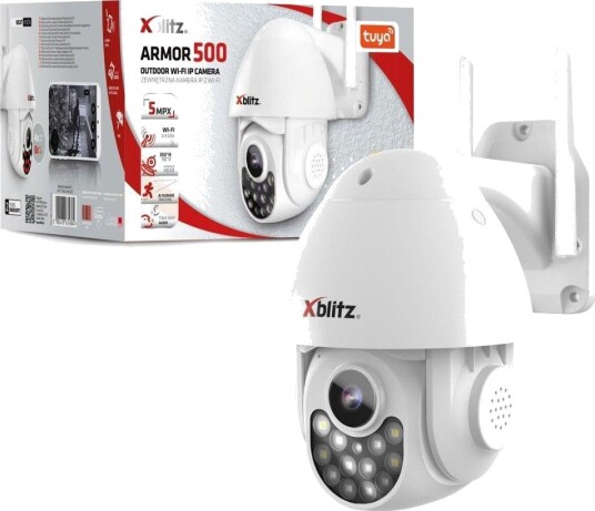 Xblitz Ip Overvåkningskamera Armor 500 Wifi 5mp 6x Zoom Hvit