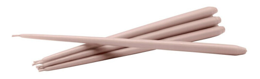 Stoff Nagel Kronelys 29 cm 6 stk latte
