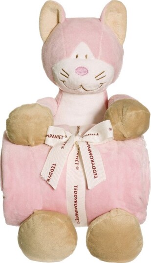 Teddykompaniet Diinglisar Katt Kosedyr Med Babypledd 40 cm / 100 × 75 cm