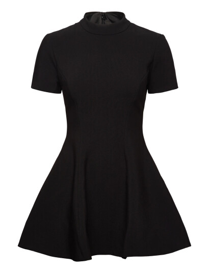 Bardot Zephyra Collar Mini Dress Black 42