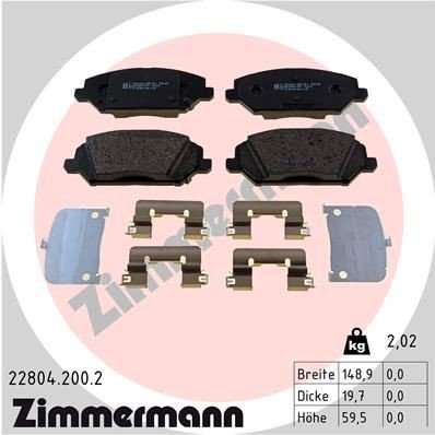 Bremseklosser ZIMMERMANN 22804.200.2 Bremseklosser ZIMMERMANN 22804.200.2