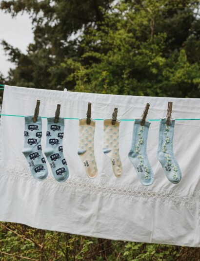 minipop Mpopmarty Bamboo Sock   Blue   31/34Y