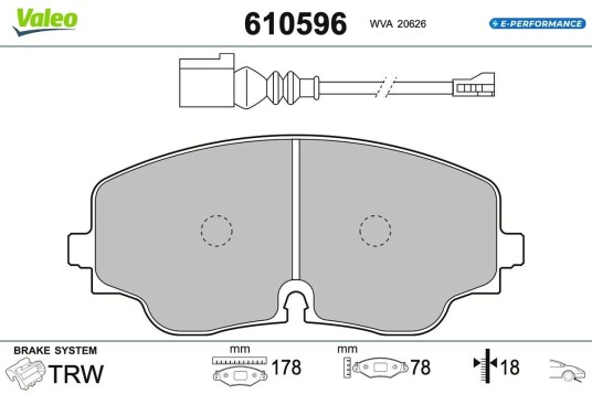 Bremseklosser VALEO 610596