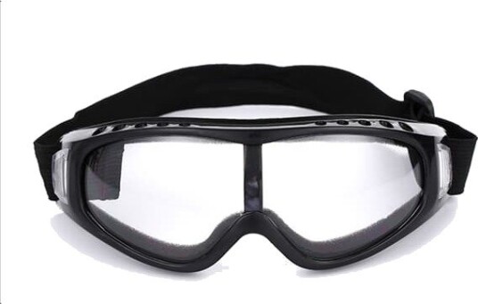 skibriller Svarte Klart Glass MC MX Mopedbriller svart