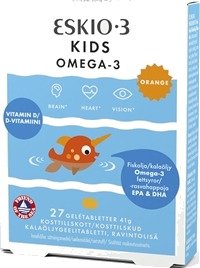 Eskio-3 Kids omega-3 gelétabletter 27 stk