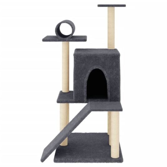 Kattetre Med Klorestolper I Sisal Mørkegrå 110.5 cm Kattetre Med Klorestolper I Sisal Mørkegrå 110.5 cm