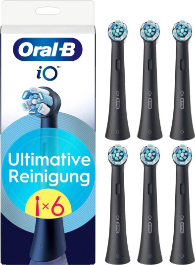 Oral B Io Series Ultimate Clean Tannbørstehoder – Svarte – 6 Pakning