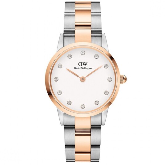 Daniel Wellington Iconic Link Lumine 28mm Rose Gold / Silver White DW00100359 Daniel Wellington Iconic Link Lumine 28mm Rose Gold / Silver White DW00100359