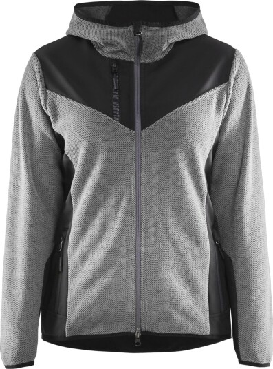Blåkläder 594125369099M Jakke strikket, dame, gråmelert/svart Str. M, Klær