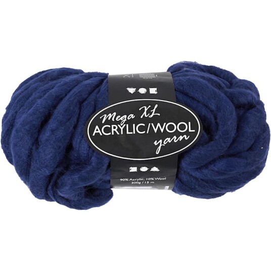 Creativ Company Akrylgarn  Xl med Ull 15 m Str Mega 300 g