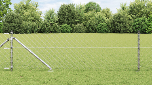  Gjerdepålesett sølv 25 x 0.8 m Galvanisert stål