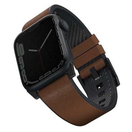 UNIQ Straden L??r hybrid rem for Apple Watch 42/44/45/49mm Brun UNIQ Straden L??r hybrid rem for Apple Watch 42/44/45/49mm Brun