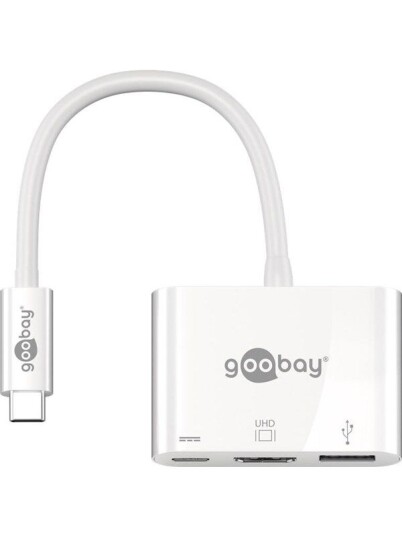 Pro USB-C til HDMI og USB 3.0 Multiport Adapter Hvit 0,15 m