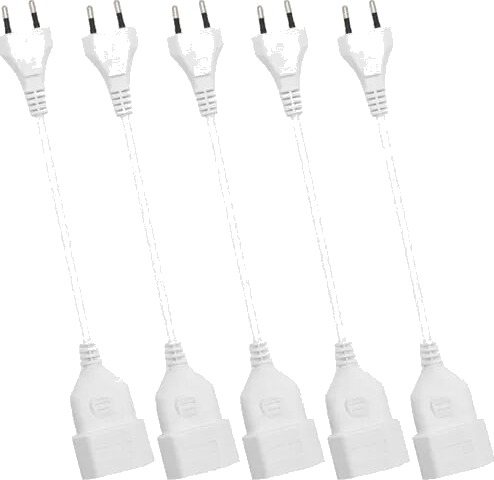 Luxorparts Forlengelseskabel - Ujordet (EU) 15 cm 5-pk. Luxorparts Forlengelseskabel - Ujordet (EU) 15 cm 5-pk.