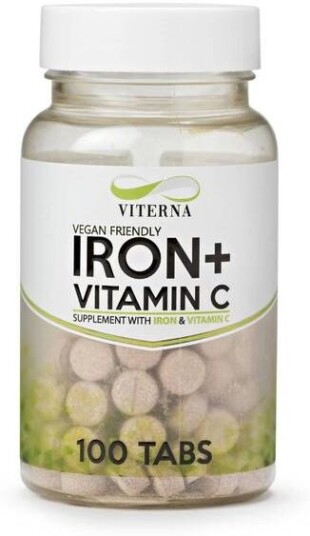 Viterna Iron + Vitamin-C - 100 Jerntabletter