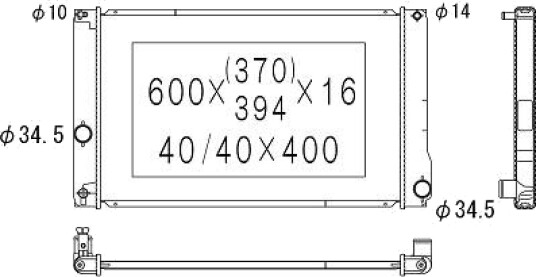 DIEDERICHS DCM3338 Radiator motorkjøling