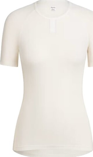 Rapha Merino Base Layer Short Sleeve Dame Cream/White S