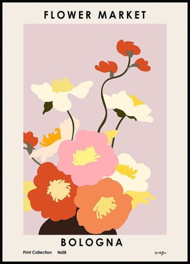 Flower Market. Bologna Plakat Plakat / 30x40cm