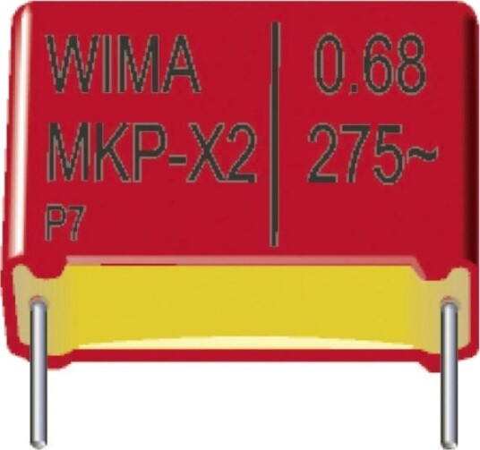 Wima Mkx2aw42206g00kssd Mkp X2 Støydempende Kondensator Radial 2,2 Μf 305 V/Dc 10 % 1 Stk