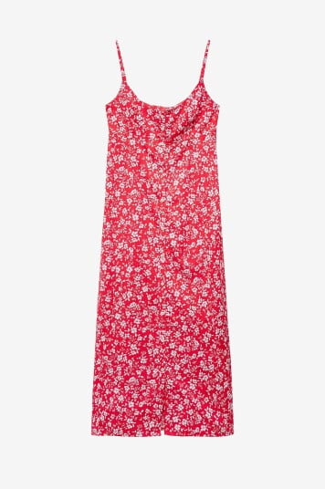 Mango Maxikjole Dress Florex Rød Mango Maxikjole Dress Florex Rød