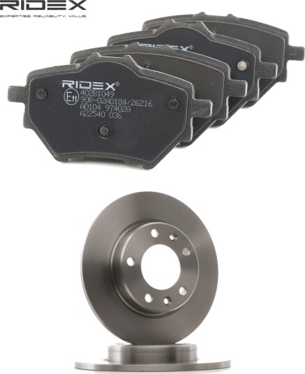 Bremseskiver og klosser RIDEX 3405B2174