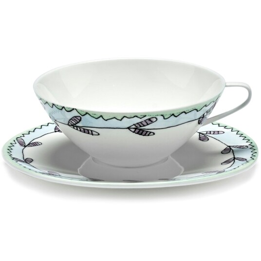 Serax Blossom Milk Tekopp Med Tallerken Serax Blossom Milk Tekopp Med Tallerken