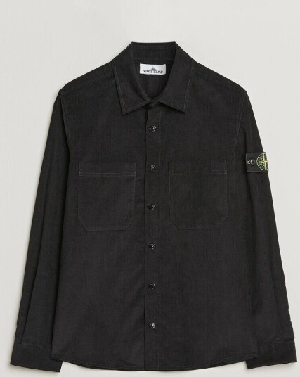 Stone Island Micro Cord Overshirt Black